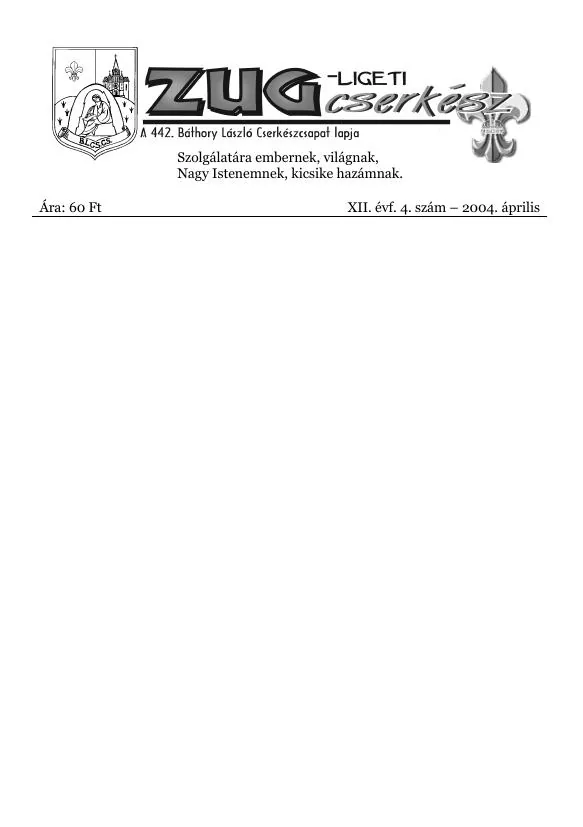 ZugCserkész 2004. június — címlap